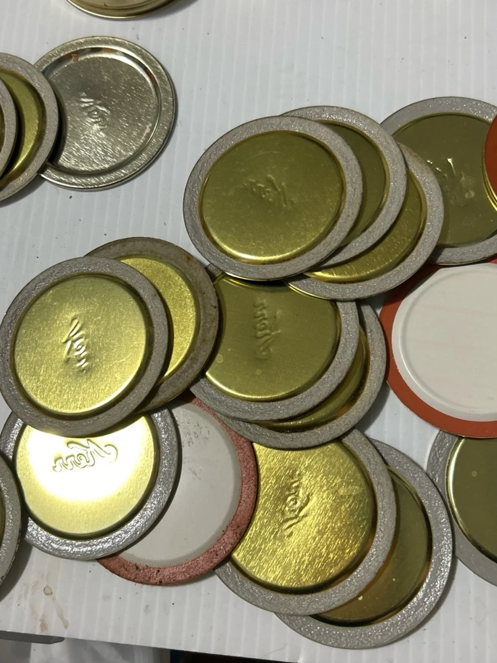 Gold Mason Jar Lid Rings and Flat Caps - Multipack Replacement